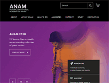 Tablet Screenshot of anam.com.au